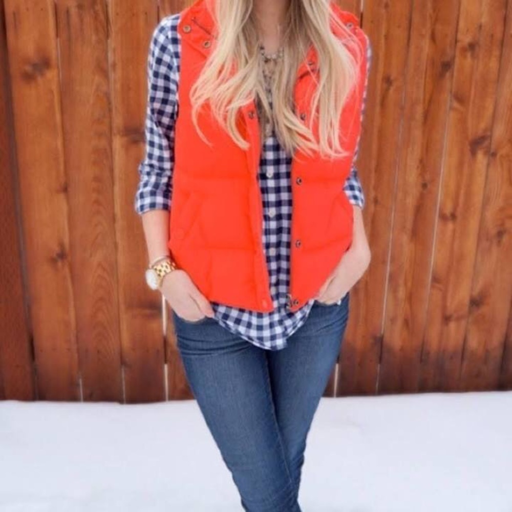 J. Crew Salmon Puffer Vest